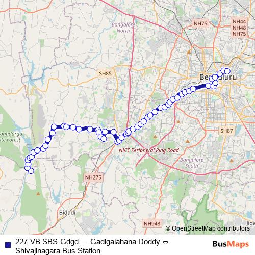 227-VB SBS-Gdgd bus Line Map