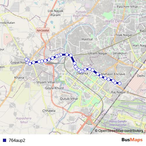 764aup2 bus Line Map