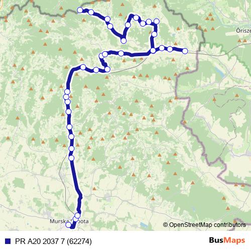 PR A20 2037 7 (62274) bus Line Map