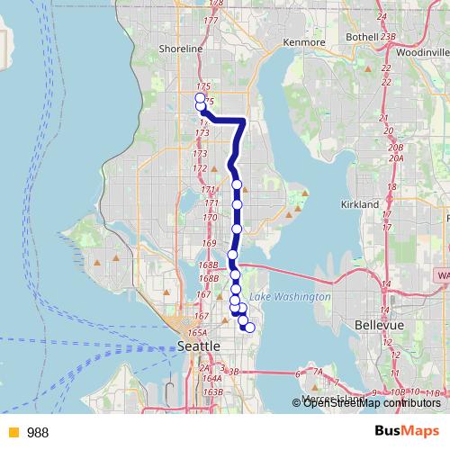 988 bus Line Map
