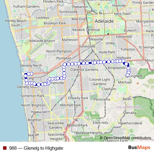 988 bus Line Map