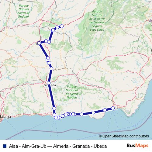 Alsa - Alm-Gra-Ub bus Line Map