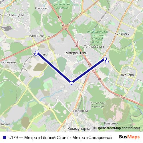 с179 bus Line Map