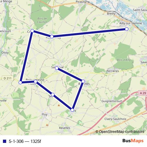 5-1-306 bus Line Map