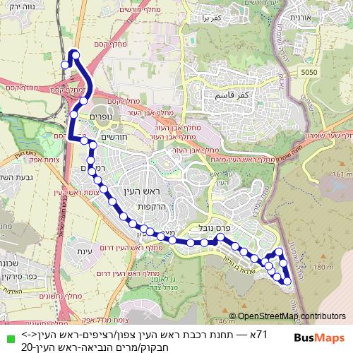71א bus Line Map