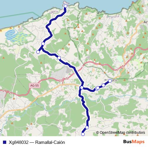 Xg848032 bus Line Map