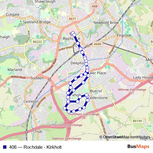 406 bus Line Map