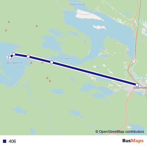 406 bus Line Map