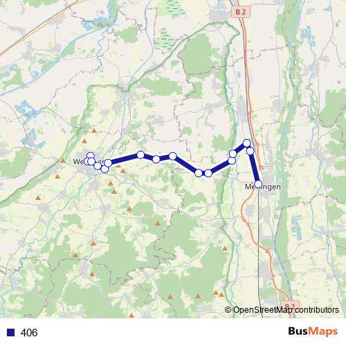 406 bus Line Map