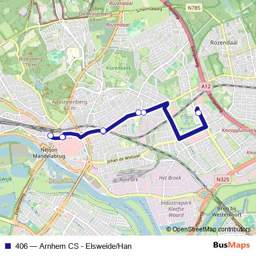 406 bus Line Map