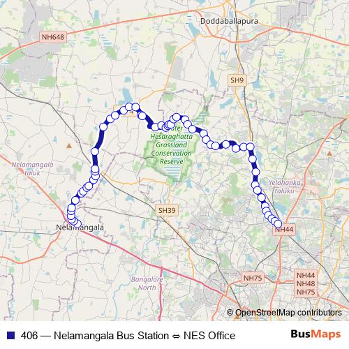 406 bus Line Map