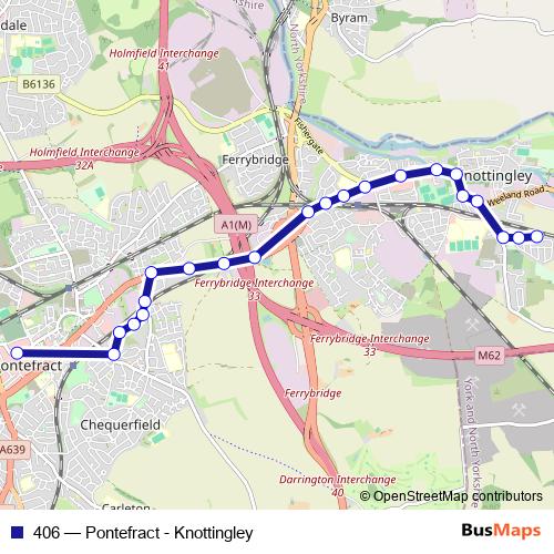 406 bus Line Map