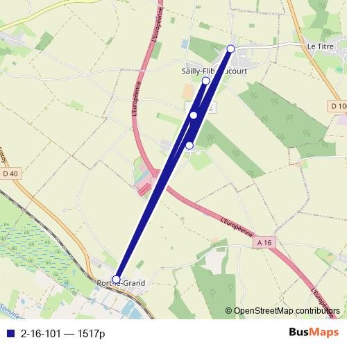 2-16-101 bus Line Map
