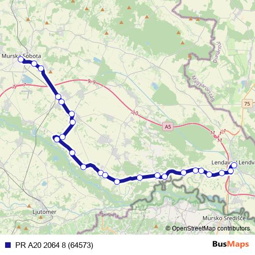 PR A20 2064 8 (64573) bus Line Map
