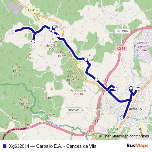 Xg632014 bus Line Map