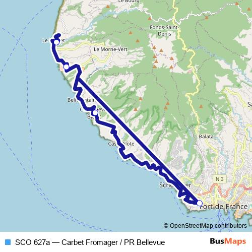 SCO 627a bus Line Map