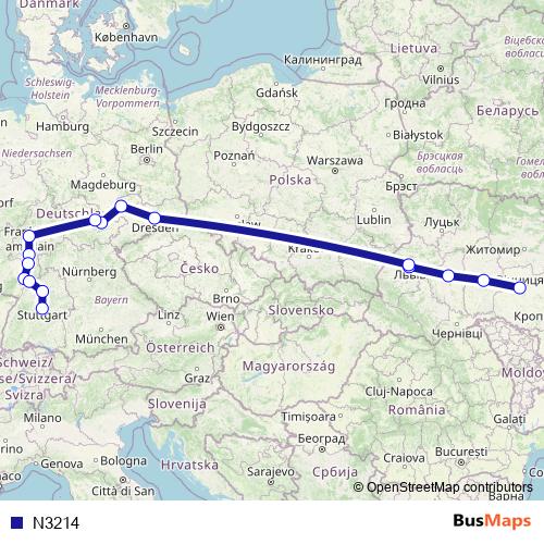 N3214 bus Line Map