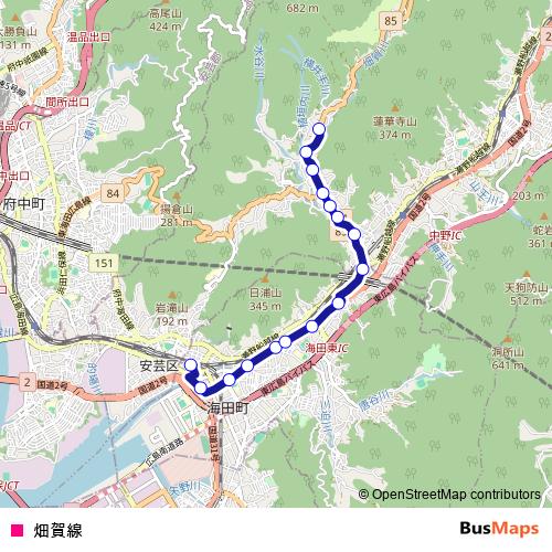 畑賀線 bus Line Map