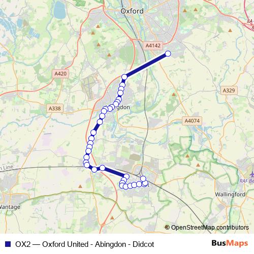 OX2 bus Line Map