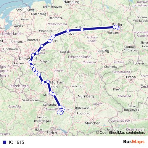 IC 1915 rail Line Map