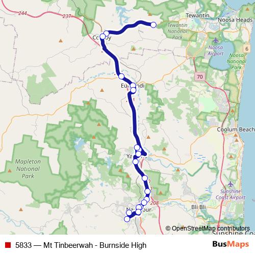 5833 bus Line Map