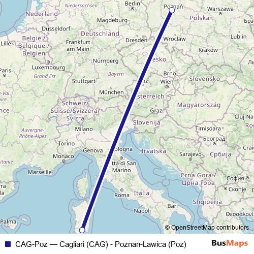CAG-Poz air Line Map