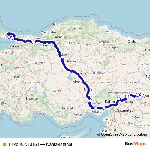 Flixbus Kk0161 bus Line Map