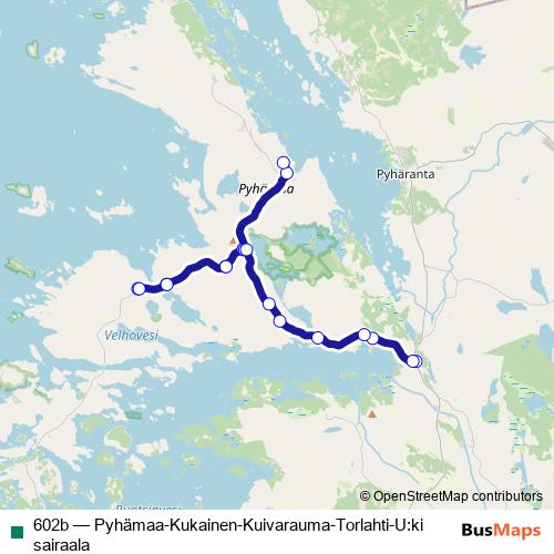 602b bus Line Map