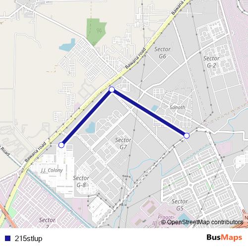 215stlup bus Line Map