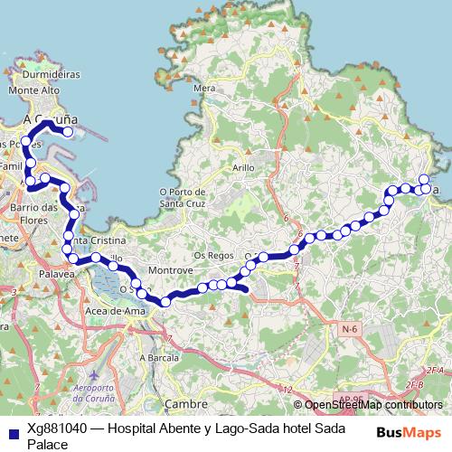 Xg881040 bus Line Map