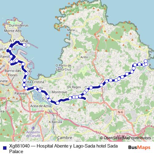 Xg881040 bus Line Map