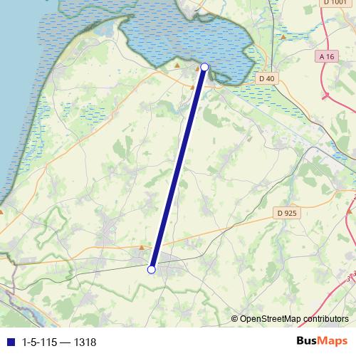 1-5-115 bus Line Map