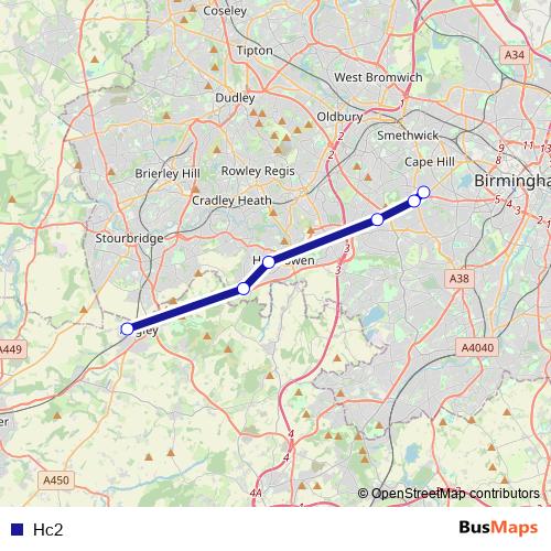 Hc2 bus Line Map