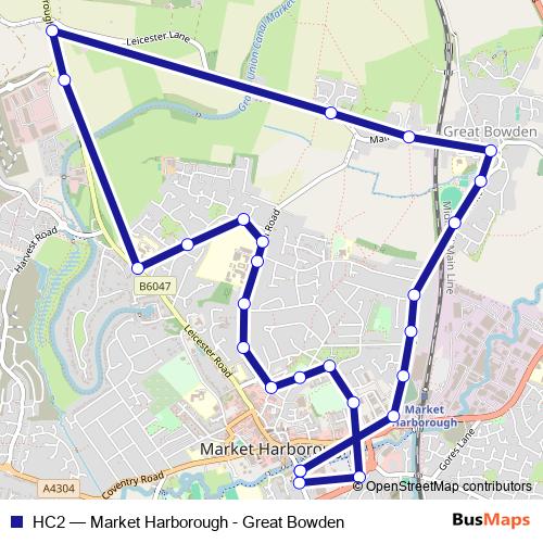 HC2 bus Line Map