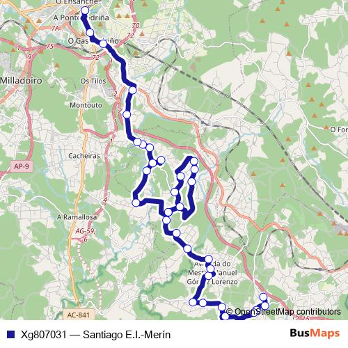 Xg807031 bus Line Map