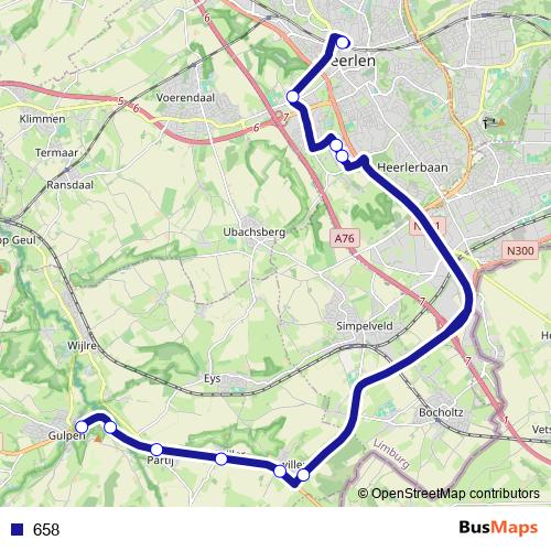 658 bus Line Map