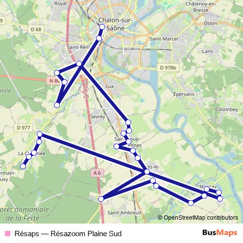 Résaps bus Line Map