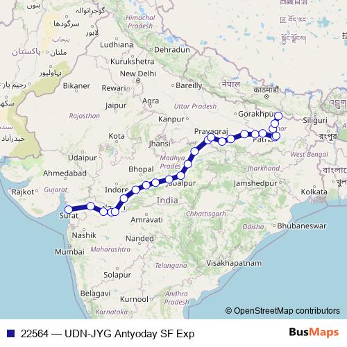 22564 rail Line Map