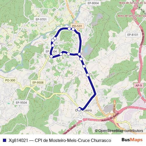 Xg814021 bus Line Map