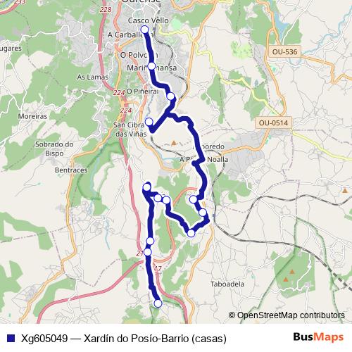 Xg605049 bus Line Map