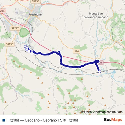 Fr210d bus Line Map