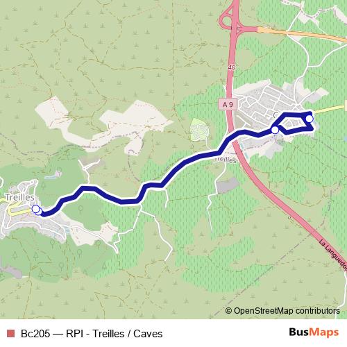 Bc205 bus Line Map