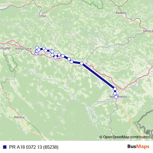 PR A18 0372 13 (65238) bus Line Map