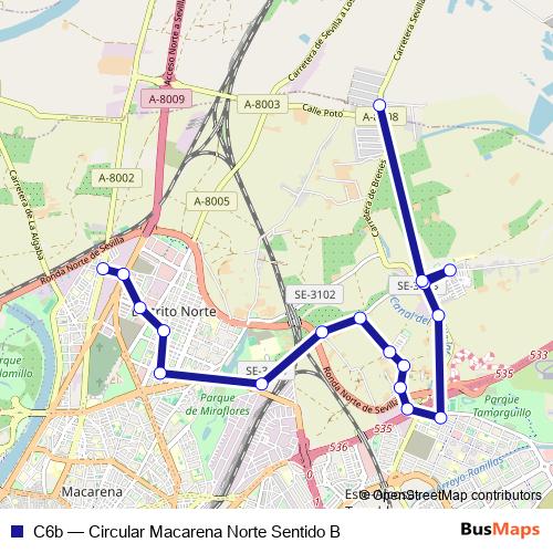 C6b bus Line Map