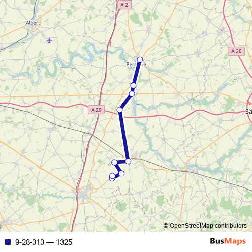 9-28-313 bus Line Map