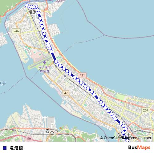 사카이미나토선 bus Line Map