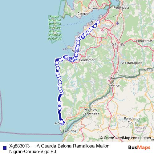 Xg883013 bus Line Map