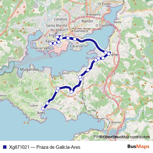 Xg871021 bus Line Map