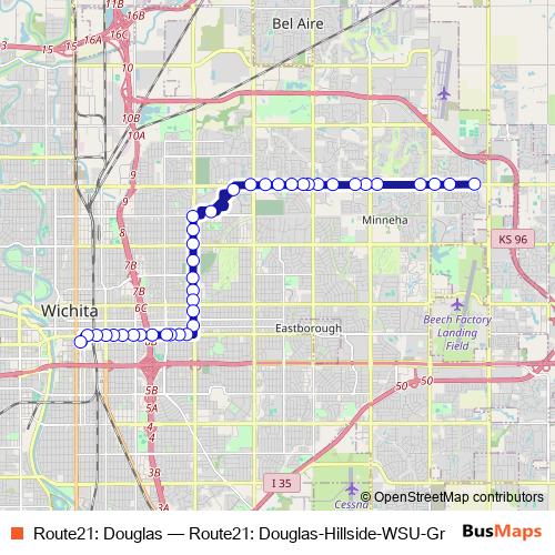 Route21: Douglas bus Line Map