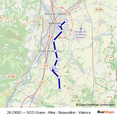 26-23002 bus Line Map